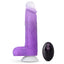 Neo Elite Encore 8" Vibrating Dildo With Remote & Suction Cup has a realistic phallic shape sculpted from silicone w/ a ridged G-spot/P-spot head, veiny shaft & harness-compatible suction cup.