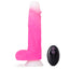 Neo Elite Roxy 8" Rotating Dildo With Remote & Suction Cup has a realistic phallic G-/P-spot head, veiny shaft & harness-compatible suction cup for hands-free fun solo or together.