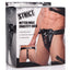Strict - Netted Male Chastity Jock - faux leather jockstrap is a stylish alternative to a cage or belt that traps his cock & balls w/ adjustable, lockable waist & rear straps. box