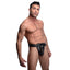 Strict - Netted Male Chastity Jock - faux leather jockstrap is a stylish alternative to a cage or belt that traps his cock & balls w/ adjustable, lockable waist & rear straps. (4)