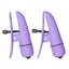 Nipple Play Nipplettes Vibrating Nipple Clamps - nipple clamps offer pinching pain & pleasure w/ adjustable tension screws. Purple