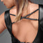 Noir Handmade Power Wet Look Corset Lacing Crop Top has adjustable corset lacing over a generous neckline to show your cleavage to the max. (2)