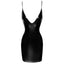 Noir Handmade Power Wet Look Lace Up Back Minidress is made from power wet look for a thicker, more durable finish & has a generous V-neck + a sexy tie-up back closure. (7)
