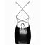 Noir Handmade Power Wet Look Lace Up Back Minidress is made from power wet look for a thicker, more durable finish & has a generous V-neck + a sexy tie-up back closure. (8)