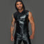 Noir Handmade Power Wet Look Sleeveless Hoodie With 2-Way Zipper is made from power wet look material for a premium, durable finish & adds cool, casual edge to streetwear or fetish event outfits. (5)