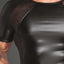 Noir Handmade Power Wet Look T-Shirt With Net Inserts is made from premium power wet look w/ a thicker, more durable construction + mesh inserts to flatter your torso, back & waist. (3)