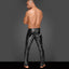 Noir Handmade Power Wet Look Trousers With PVC Pleated Crotch are made w/ power wet look for extra durability & a premium finish + a shiny PVC pleated crotch & functional rear pockets. (5)