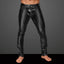 Noir Handmade Power Wet Look Trousers With PVC Pleated Crotch are made w/ power wet look for extra durability & a premium finish + a shiny PVC pleated crotch & functional rear pockets. (2)