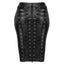 Noir Handmade Power Wet Look Zip-Up Corset Lacing Pencil Skirt - Curvy is made from thick, high-quality Power Wet Look material w/ a long rear zip & adjustable corset lacing. (7)