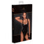 Noir Handmade Wet Look PVC High-Cut Tank Bodysuit has a scoop neck to show your cleavage & a high-cut leg + rear to emphasise the curves of your waist, hips & buns. Package.