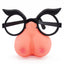 Novelty Boobie Glasses have bushy eyebrows & a hollow pair of breasts to fit comfortably over your nose, perfect for a gag gift or funny adult costume.