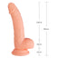 Escapade - Novice 5.5" Silicone Dong - realistically sculpted vibrating dong has 10 thrilling vibration modes + one-key burst mode. Flesh, size details