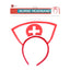 Nurse Costume Headband -  flexible felt headband has a classic red + white healthcare design.