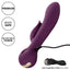 Obsession Desire Dual Flickering G-Spot Rabbit Vibrator has 10 synchronised modes of vibration across the curved G-spot head & flickering dual clitoral teasers in waterproof silicone. Features & USB charging.