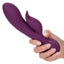 Obsession Desire Dual Flickering G-Spot Rabbit Vibrator has 10 synchronised modes of vibration across the curved G-spot head & flickering dual clitoral teasers in waterproof silicone. On-hand.