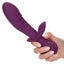 Obsession Lover G-Spot, Clitoral & Perineal Rabbit Vibrator has 10 synchronised vibration modes across a ribbed G-spot shaft & a hilt-like clitoral + perineal stimulator for triple stimulation. On-hand.
