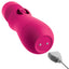 This mini travel-friendly vibrating wand has a smooth silicone head on top of a flexible neck & 7 vibration modes to enjoy. Fuschia-USB.