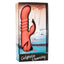 California Dreaming Orange County Cutie Thrusting Vibrator - features a ribbed thrusting shaft with a curved head for G-spot stimulation & a flickering clitoral teaser. 10 vibration and 3 thrusting settings. Orange 10