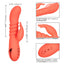 California Dreaming Orange County Cutie Thrusting Vibrator - features a ribbed thrusting shaft with a curved head for G-spot stimulation & a flickering clitoral teaser. 10 vibration and 3 thrusting settings. Orange 8