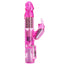 The Original Waterproof Jack Rabbit With 5 Rows of Rotating Beads -offers internal & external stimulation with rotating beads in the shaft & a clitoral bunny stimulator - pink