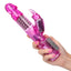 The Original Waterproof Jack Rabbit With 5 Rows of Rotating Beads -offers internal & external stimulation with rotating beads in the shaft & a clitoral bunny stimulator. Pink. On hand.