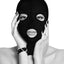 Ouch! Black & White Subversion Mask With Open Eyes & Mouth has open mouth & eye holes so the wearer can make eye contact & provide oral access while keeping their identity secret. (2)