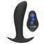 Ouch! E-Stimulation & Vibration Butt Plug With Remote Control has 8 vibration modes & 3 electro-stimulation intensities w/ a pointed curved tip to stimulate your P-spot.