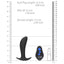 Ouch! E-Stimulation & Vibration Butt Plug With Remote Control has 8 vibration modes & 3 electro-stimulation intensities w/ a pointed curved tip to stimulate your P-spot. Dimension.