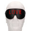 Ouch! Faux leather blindfold - love mask is vegan-friendly & has a contoured nose gap for a flush fit on the face to block light during sensory deprivation play or sleep. On-head.