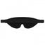 Ouch! Faux leather blindfold - love mask is vegan-friendly & has a contoured nose gap for a flush fit on the face to block light during sensory deprivation play or sleep. Rear.