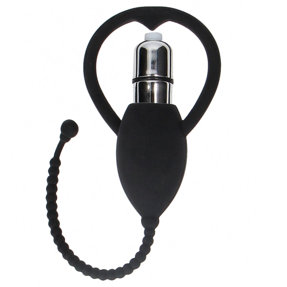 Ouch! Urethral sounding vibrating bullet plug moves comfortably w/ your body & is ribbed for more stimulation. Activate the bullet vibrator for even more pleasure.