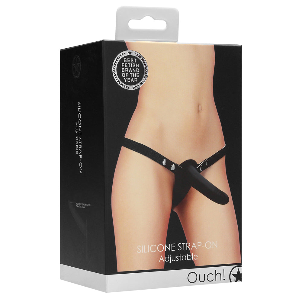 Ouch! - Silicone Strap-On - Adjustable - black package