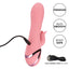 California Dreaming - Pasadena Player - rabbit vibrator has a bulbous textured shaft w/ 3 rotating speeds & a tongue-like clitoral stimulator w/ 10 flickering vibration settings. Pink 10