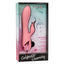 California Dreaming - Pasadena Player - rabbit vibrator has a bulbous textured shaft w/ 3 rotating speeds & a tongue-like clitoral stimulator w/ 10 flickering vibration settings. Pink 11