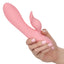 California Dreaming - Pasadena Player - rabbit vibrator has a bulbous textured shaft w/ 3 rotating speeds & a tongue-like clitoral stimulator w/ 10 flickering vibration settings. Pink 2
