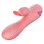 California Dreaming - Pasadena Player - rabbit vibrator has a bulbous textured shaft w/ 3 rotating speeds & a tongue-like clitoral stimulator w/ 10 flickering vibration settings. Pink 6