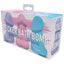 Pecker Bath Bomb - 3 Pack - 3 penis-shaped bath bombs come in rose-scented pink, lavender-scented purple & ocean-scented blue.