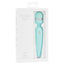 Pillow Talk Cheeky - Luxurious Wand Massager has a flexible head & multi-speed PowerBullet vibrations, all in a quilted silicone body w/ a Swarovski crystal control button. Teal-package.