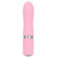 Pillow Talk Flirty - Luxurious Mini Massager has a flexible design & multi-speed PowerBullet vibrations, all in a travel-sized silicone body with Swarovski crystal details. Pink.