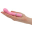 Pillow Talk Racy - Luxurious Mini Massager delivers multispeed vibrations your G-spot will love, all in a quilted silicone body w/ a luxurious Swarovski crystal. Pink. On-hand.