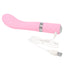 Pillow Talk Sassy - Luxurious G-Spot Massager has a flexible bulbous tip with multispeed vibration & Swarovski crystal control. Pink. Charging cable.