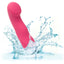 Pixies Curvy Liquid Silicone Mini G-Spot Vibrator has a flat tapered head to rub your G-spot just right & is made from liquid silicone for a plush feeling. Waterproof.
