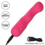 Pixies Curvy Liquid Silicone Mini G-Spot Vibrator has a flat tapered head to rub your G-spot just right & is made from liquid silicone for a plush feeling. USB charging.