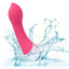 Pixies Teaser Liquid Silicone Mini G-Spot Vibrator has a dual-ended design w/ a tapered, bulbous head & a round, ribbed head for versatile G-spot pleasure that is discreet while travelling. Waterproof.