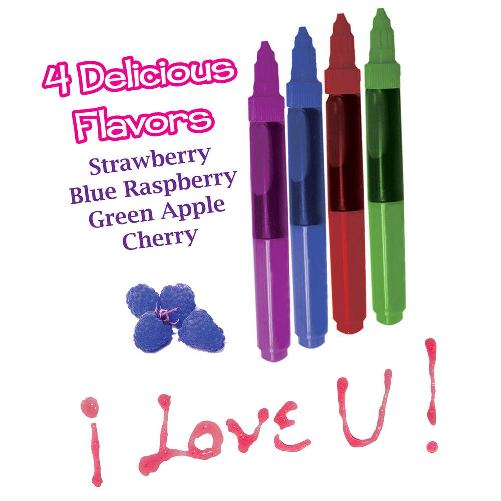 This 4-pack of brightly coloured paint pens lets you precisely paint your passion on your lover's body in edible ink you can then lick off them. 