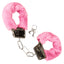 These playful furry handcuffs lock & come w/ 2 keys + a safety release built-in for easy removal. Use with or w/out the faux fur for perfect BDSM intensity. Pink