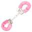 These playful furry handcuffs lock & come w/ 2 keys + a safety release built-in for easy removal. Use with or w/out the faux fur for perfect BDSM intensity.  Pink 3