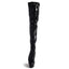Pleaser Delight 6" Stiletto Platform Thigh Boots - Patent Black have a sexy thigh-high silhouette & are made from shiny patent material for incredible grip on the pole. (2)