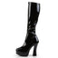 Pleaser Electra 5" Stack Heel Platform Go-Go Boots - Patent Black have a 5" stack heel + 1.38" platform & are perfect for going out dancing or extra grip on the pole. (3)