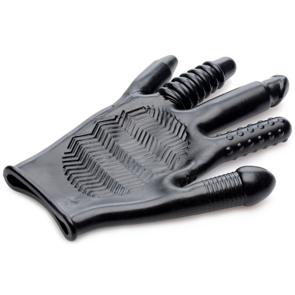 Master Series - Pleasure Poker Glove - adorned w/ stimulating textures & differently shaped fingers to take vaginal or anal play. (6)